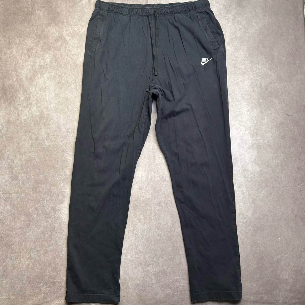 Nike Mens 3XL Tall Black Jersey Open Hem Sweatpants BV2766-010 Futura Logo